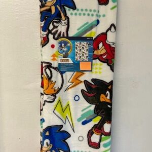 Sonic the Hedgehog Fleece Blanket NWT